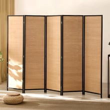 5 Panel Kayaku Pine Wood Room Divider